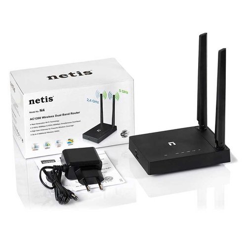 Роутер NETIS N4, 2.4/5 ГГц, LAN-портов: 2, 100 Мбит/с, 802.11b,a,g,n,ac