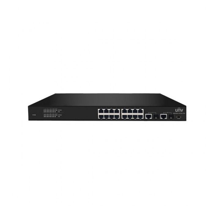 Коммутатор Uniview NSW2020-16T1GT1GC-POE-IN 16x100Mbps POE, 1x11000Mbps, 1x11000Mbps комбо