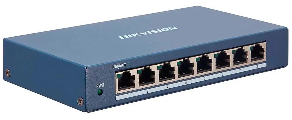 Коммутатор управляемый Hikvision DS-3E1508-EIV2 (L2) 8x1Гбит/с