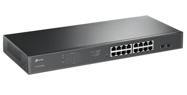 Коммутатор TP-Link JetStream TL-SG1218MPE 16G 2SFP 16PoE+ 192W управляемый