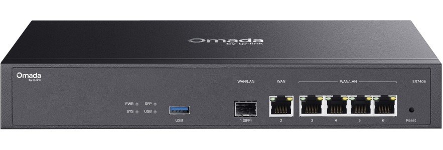 VPN-маршрутизатор TP-Link ER7406 Omada гигабитный Multi-WAN монтируемый в стойку