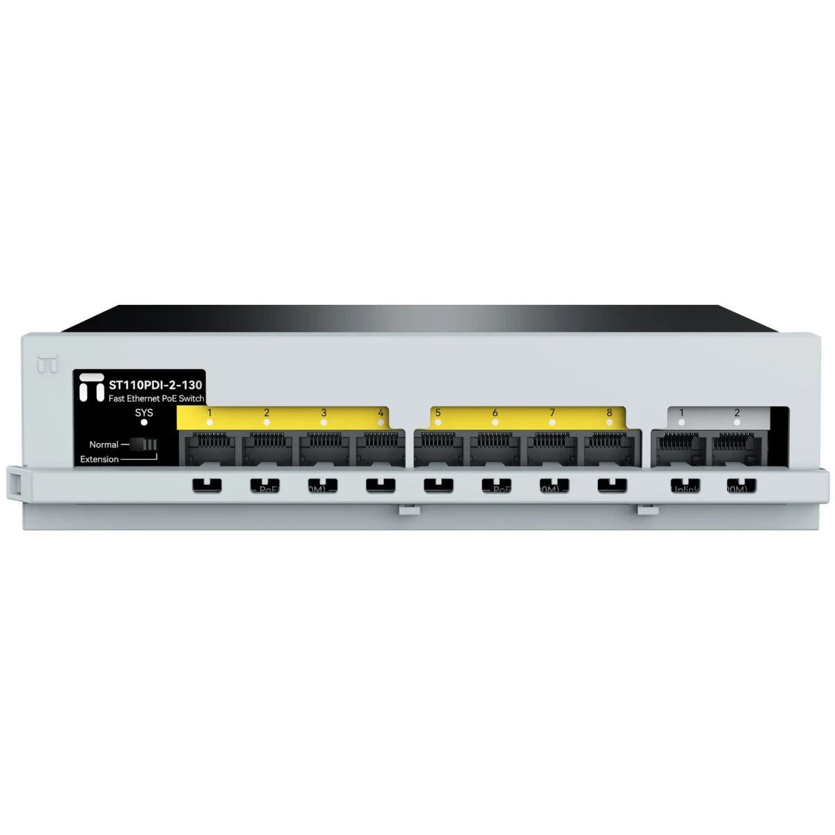 Коммутатор неуправляемый Netis ST110PDI-2-130 10x100Мбит/с 8PoE 130W