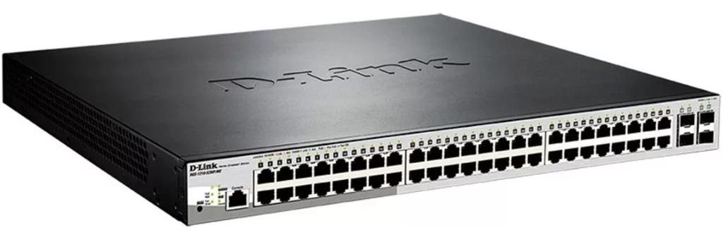 Коммутатор D-Link DGS-1210-52MP/ME DGS-1210-52MP/ME/B1A 48G 4SFP 48PoE 370W управляемый