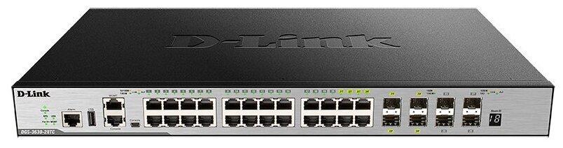 Коммутатор D-Link DGS-3630-28TC/A2ASI черный