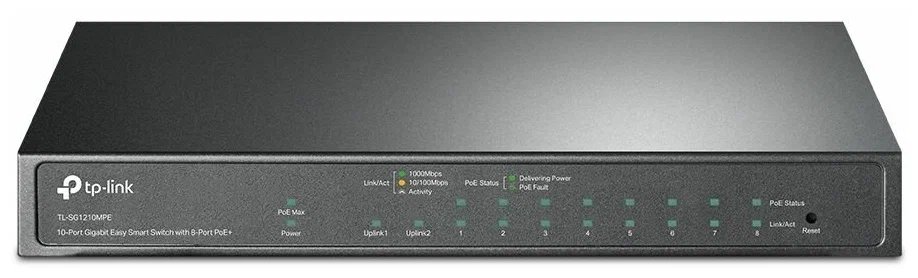 Коммутатор TP-Link (TL-SG1210MPE) 10G 8PoE+ 123W настраиваемый