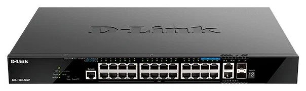Коммутатор D-Link DGS-1520-28MP (DGS-1520-28MP/A1A) 24G 2x10G 2SFP+ 24PoE+ 370W управляемый