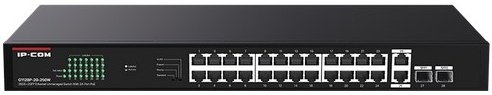 Неуправляемый PoE коммутатор IP-COM G1128P-24-250W с 24 Гигабитными портами PoE и 2 SFP портами