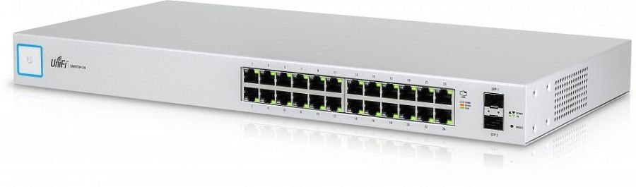 Коммутатор Ubiquiti UniFi (USW-24) 24Port Gigabit Switch with SFP в стойку, 24х 1G RJ45, 2х SFP, RTL (071385)