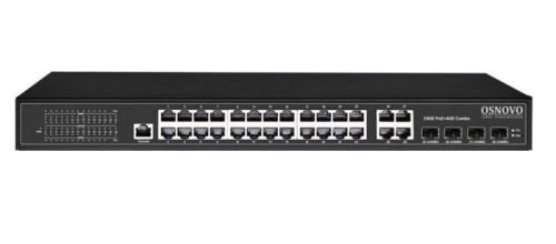 Коммутатор OSNOVO SW-8244/L(400W) на 24 RJ45 + 4 x GE Combo Uplink