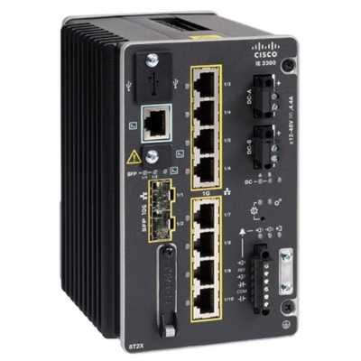 Коммутатор CISCO Catalyst IE3300 (IE-3300-8T2S-E) with 8 GE Copper and 2 GE SFP, Modular, Network Essentials