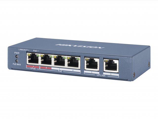 Коммутатор Hikvision DS-3E0106HP-E