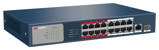 Коммутатор неуправляемый Hikvision DS-3E0318P-E/M(C) 17x100Мбит/с 1SFP 16PoE+ 135W