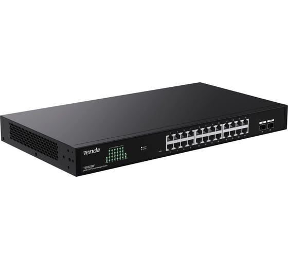 Коммутатор облачный управляемый Tenda TEG2226F 24x1Гбит/с, SFP 2x1Гбит/с, установка в стойку, металлический корпус