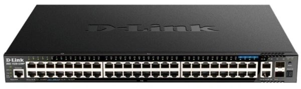 Коммутатор управляемый D-Link DGS-1520-52MP/A2A (L3) 48x1Гбит/с 2x10Гбит/с 4x2.5Гбит/с 2SFP+ 48PoE+ 370W