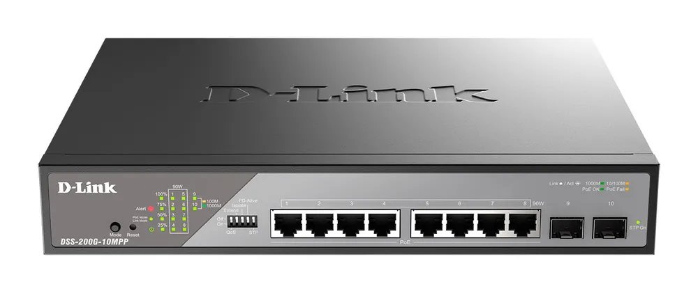 Коммутатор D-Link DSS-200G-10MP/A1A