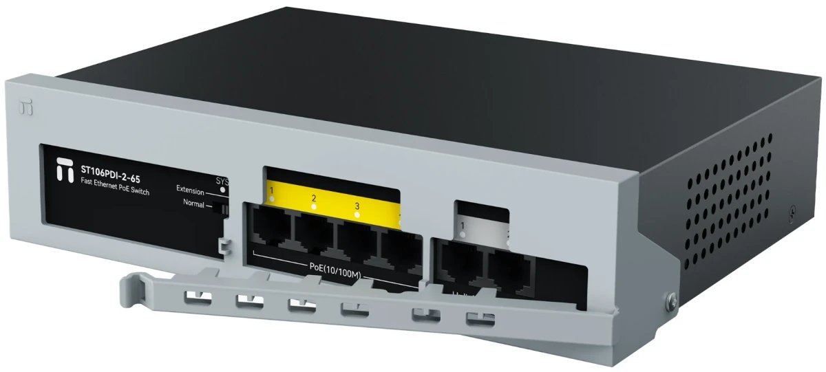 Коммутатор неуправляемый Netis ST106PDI-2-65 6x100Мбит/с 4PoE 65W