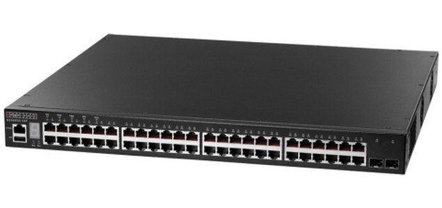 Коммутатор Edge-corE (ECS4620-52P) 48 x GE + 2 x 10G SFP+ ports + 1 x expansion slot L3 Stackable Switch, 1 x RJ45, 1 x USB-A