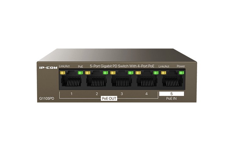 Коммутатор IP-COM G1105PD 5-портовый PD с 4 портами PoE