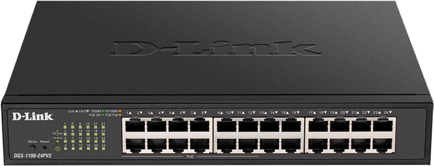 Коммутатор D-Link DGS-1100-24PV2/A3A c 24 портами 10/100/1000Base-T