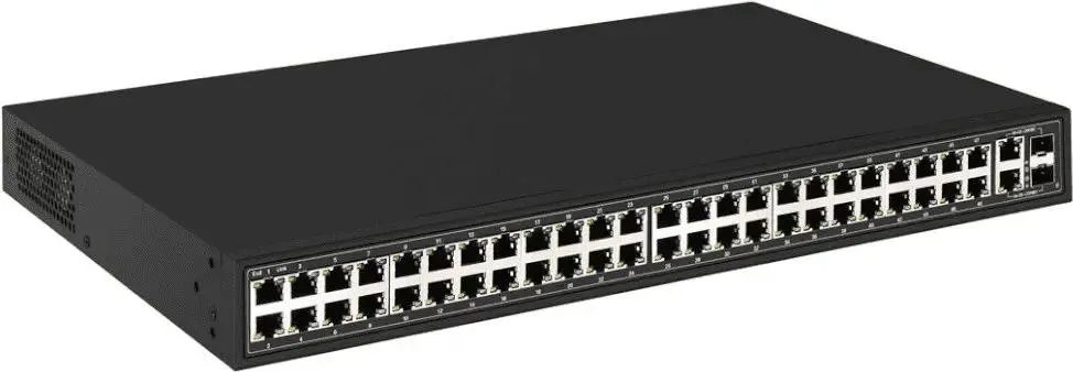 Коммутатор Osnovo SW-64822(700W) (L2) 50x100Мбит/с 2xКомбо(1000BASE-T/SFP) 48PoE 700W неуправляемый