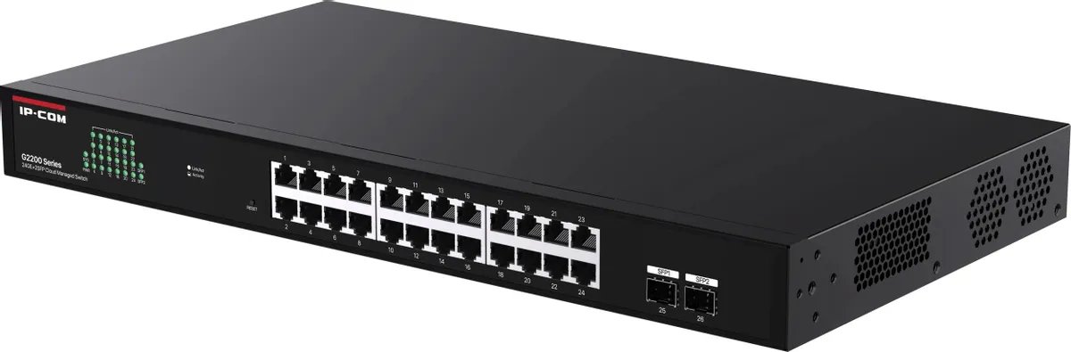Коммутатор IP-COM G2226F управляемый, 24x1 Гбит/с, SFP 2x1 Гбит/с