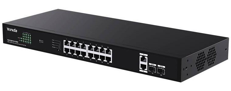 Коммутатор неуправляемый PoE Tenda TEG1120P-16-150W