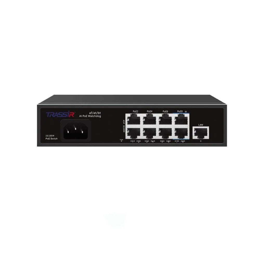 Коммутатор Trassir TR-NS1109-120-8PoE неуправляемый