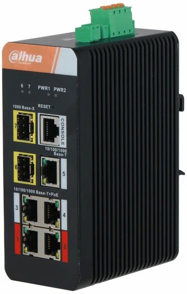 Коммутатор Dahua DH-IS4207-4GT-120 (L2) 2SFP 4PoE 120W управляемый