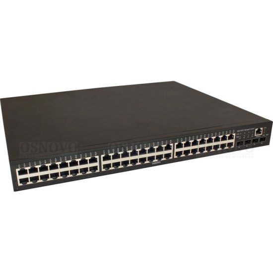 Коммутатор OSNOVO SW-84804/L(800W) на 48 RJ45 + 4*GE SFP