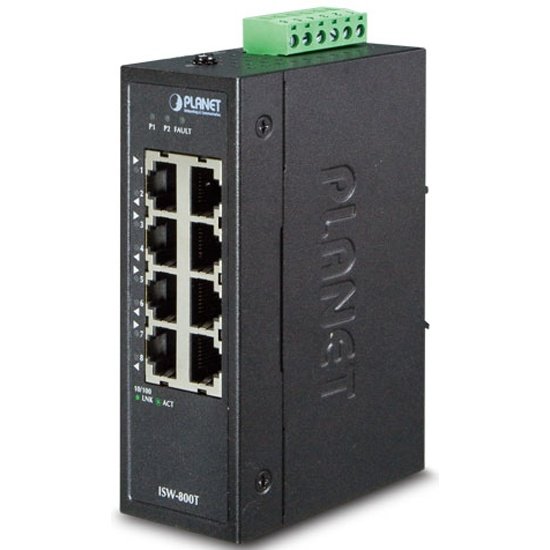 Коммутатор PLANET ISW-800T IP30 Compact size 8-Port 10/100TX