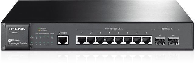 TP-LINK TL-SG3210 JetStream™ гигабитный управляемый L2 коммутатор на 8 портов с 2 разъемами SFP