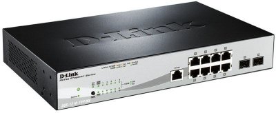 D-Link DGS-1210-10P/ME/A1A Управляемый коммутатор 2 уровня с 8 портами 10/100/1000Base-T с поддержкой PoE и 2 портами 1000Base-X SFP