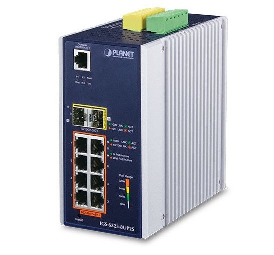 Коммутатор PLANET (IGS-6325-8UP2S) 8x10/100/1000T 802.3bt PoE + 2x1G/2.5G SFP