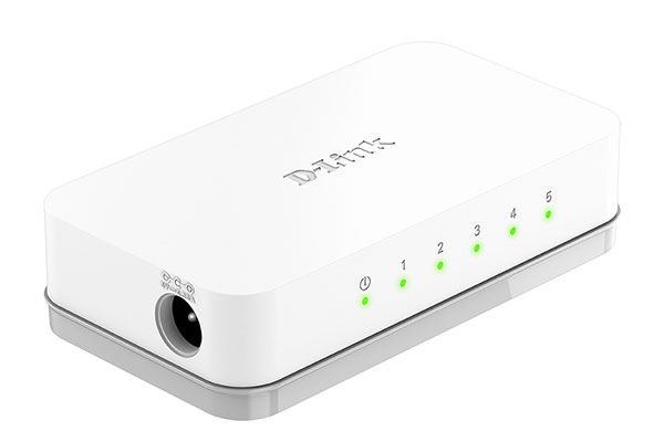 D-LINK DES-1005C Неуправляемый коммутатор с 5 портами 10/100Base-TX и функцией энергосбережения