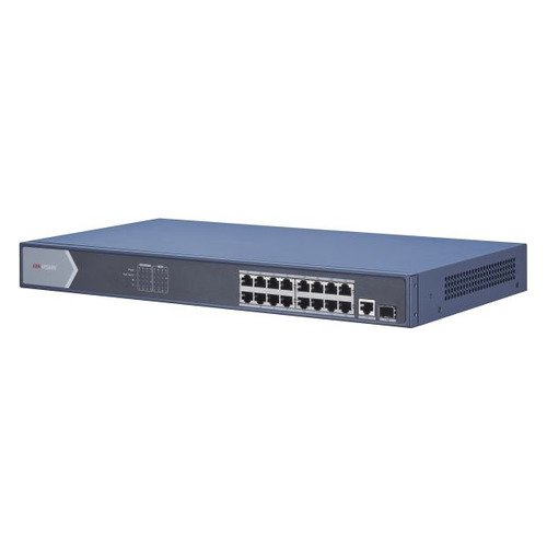 Коммутатор неуправляемый Hikvision DS-3E0518P-E 17G 1SFP 16PoE+ 230W