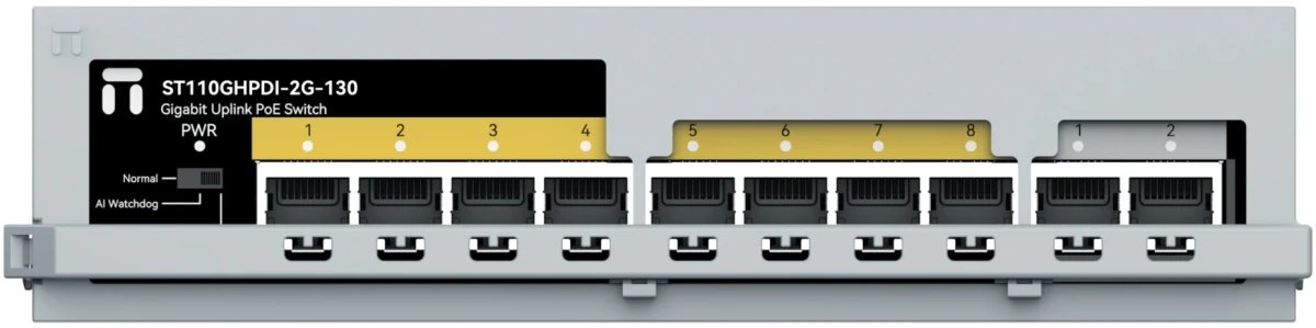 Коммутатор неуправляемый Netis ST110GHPDI-2G-130 8x100Мбит/с 2x1Гбит/с 8PoE 130W