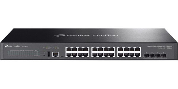 Коммутатор TP-Link SG5428X Omada 24-портовый гигабитный стекируемый управляемый уровня L3, 24х1Гбит/с, SFP+ 4х10Гбит/с