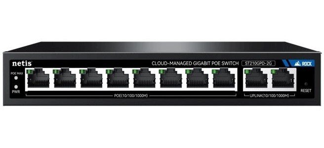 Коммутатор настраиваемый Netis ST210GPD-2G (L2) 10x1Гбит/с 8PoE 117W