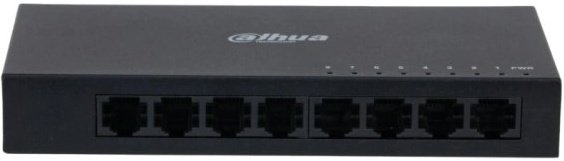 Коммутатор Dahua DH-PFS3008-8ET 8 портов до 1000Мбит.с/коммутация до 1.6 Гбит.с/неуправляемый/Plug & Play/черный