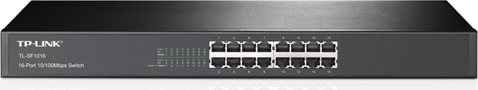 TP-LINK TL-SF1016, Коммутатор 16-портовый FastEthernet 100Mbps монтируемый в стойку