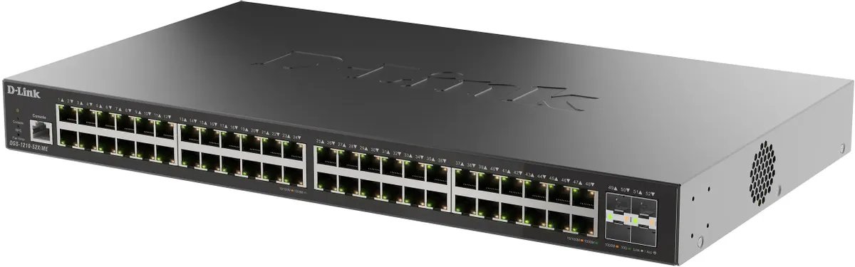 Управляемый L2 коммутатор D-Link DGS-1210-52X/ME/C1A с 48 портами 10/100/1000Base-T и 4 портами 10GBase-X SFP+