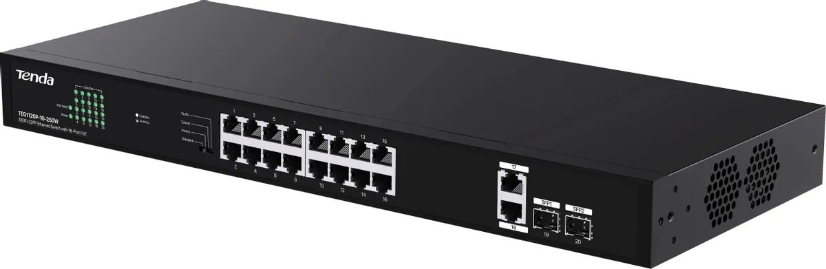 Коммутатор Tenda TEG1120P-16-250W 18 портов