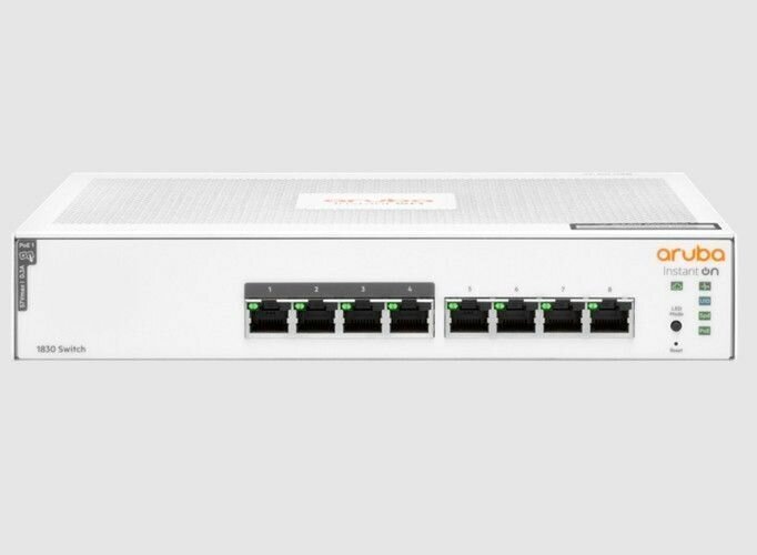 Коммутатор HPE Aruba Instant On 1830 (JL811A) 8G Web-managed 4p Class4 PoE 65W fanless Switch