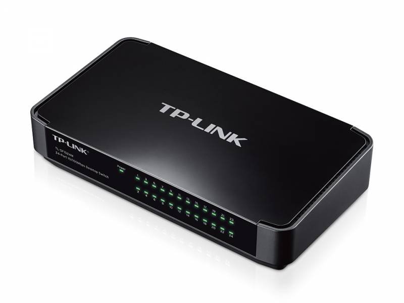 TP-LINK SMB TL-SF1024M Коммутатор, 24 порта Ethernet 100Mbps с автосогласованием. Все порты поддерживают функцию авто-MDI/MDIX...