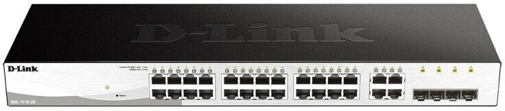 Коммутатор D-Link DGS-1210-28/F3A с 24 портами 10/100/1000Base-T и 4 комбо-портами 100/1000Base-T/SFP