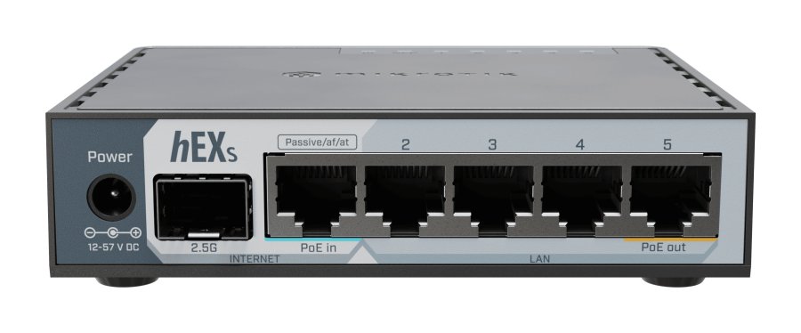 Маршрутизатор MikroTik E60iUGS HEX S(2025), 2 ядра (950МГц) 5х 1G RJ45, SFP, USB, раздача PoE