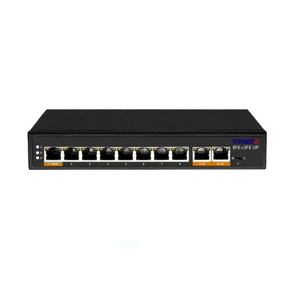 Коммутатор Trassir TR-NS1110-120-8POE неуправляемый