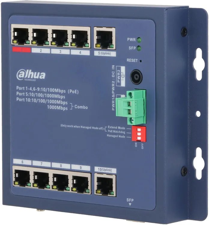 Коммутатор Dahua DH-CHS4110-8ET-90-F управляемый