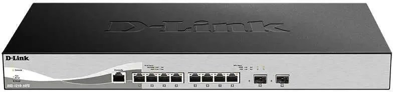 Управляемый L2+ коммутатор D-Link DXS-1210-10TS/B2A PROJ с 8 портами 10GBase-T и 2 портами 10GBase-X SFP+