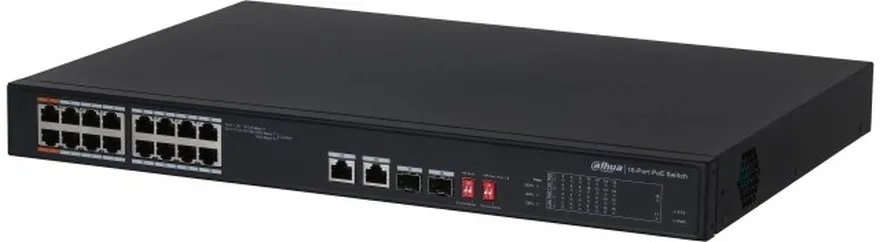 Коммутатор неуправляемый Dahua DH-S3218-16ET-240 16x100Мбит/с 2x1Гбит/с